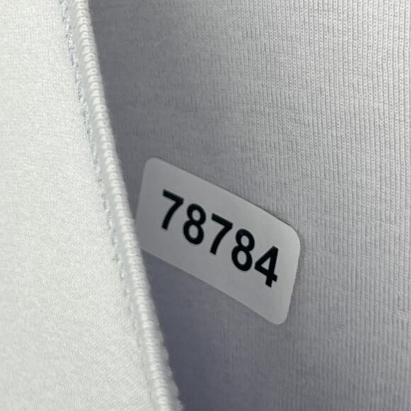 EILEEN FISHER Top L Organic Cotton Ribbed Jersey V-Neck Elbow Sleeve Light Blue - Picture 13 of 13